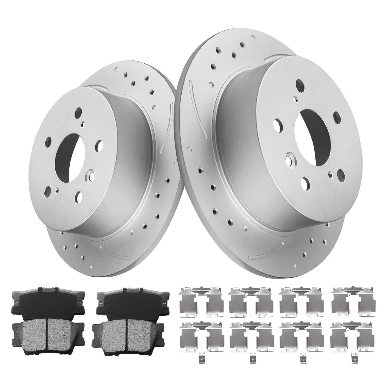 Front Rear Disc Rotors Ceramic Brake Pads FITS Toyota Camry Avalon 2008-2011