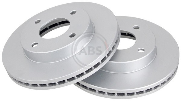 ABS 18213 Front Brake Discs Pair 257mm Vented Fits Nissan Nv200 Evalia
