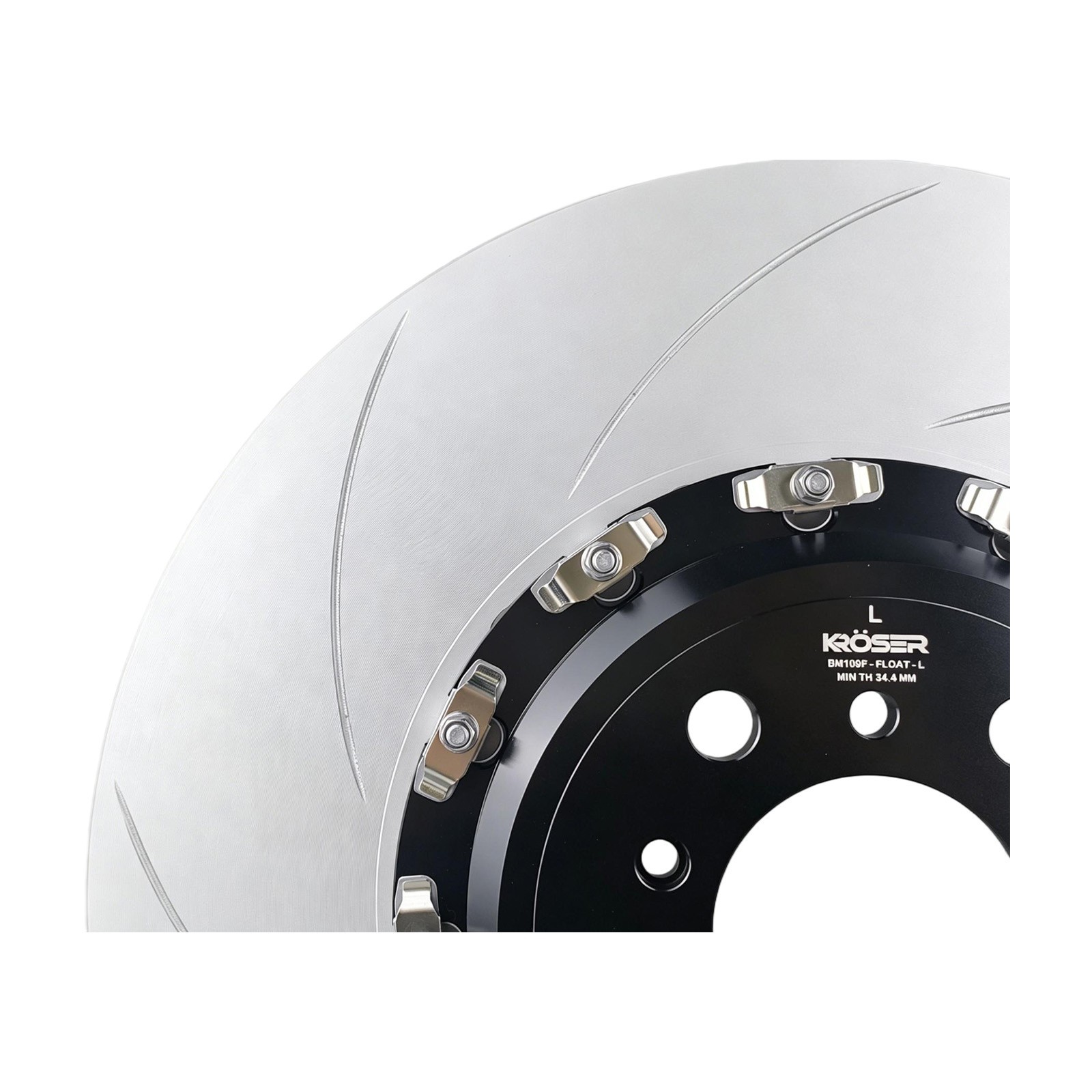 Two-Piece Front Floating Slotted Brake Rotor For BMW F10 F12 F13 M5 M6 Gran Coup