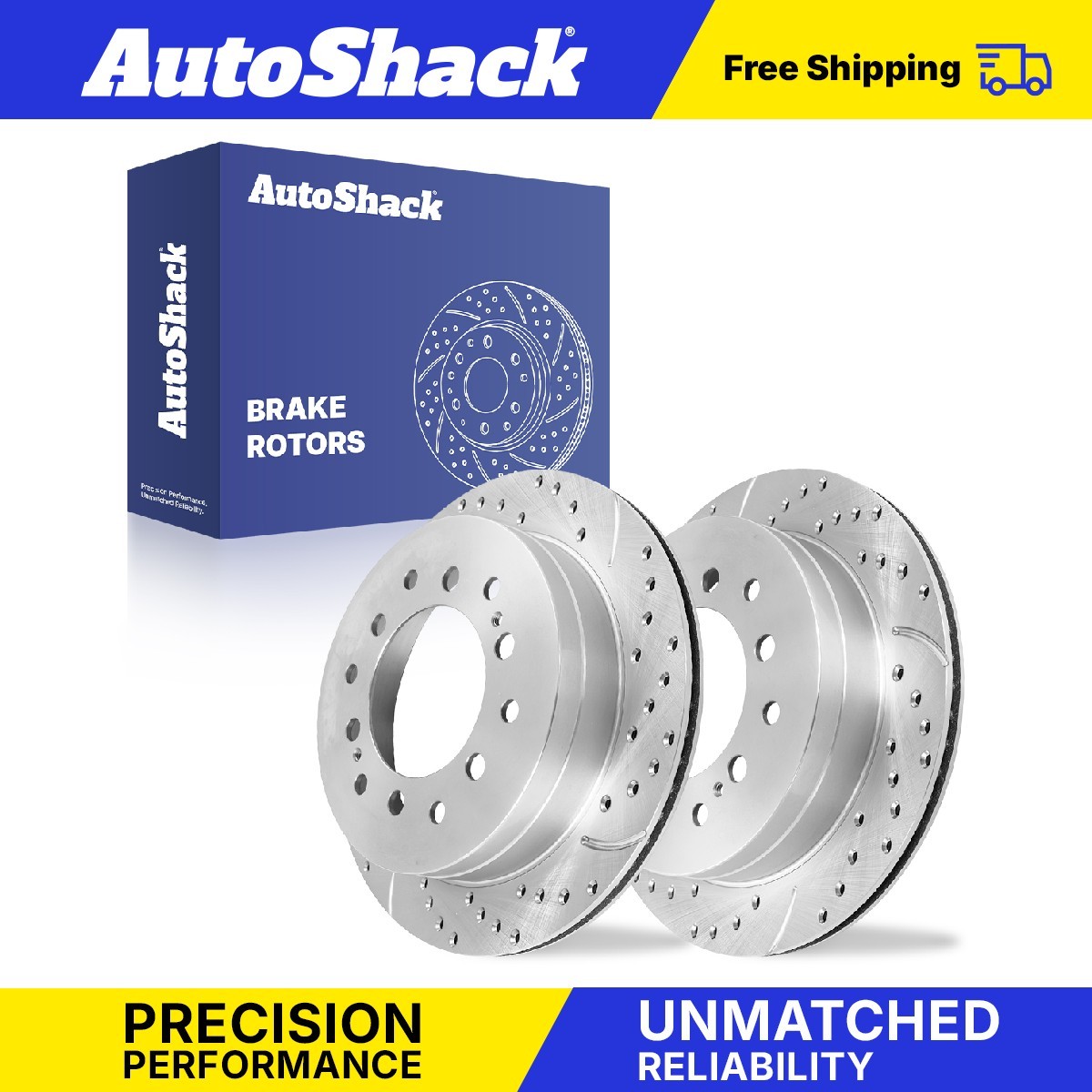 Rear Drilled Slotted Brake Rotors for Toyota, 4Runner 2003-2009