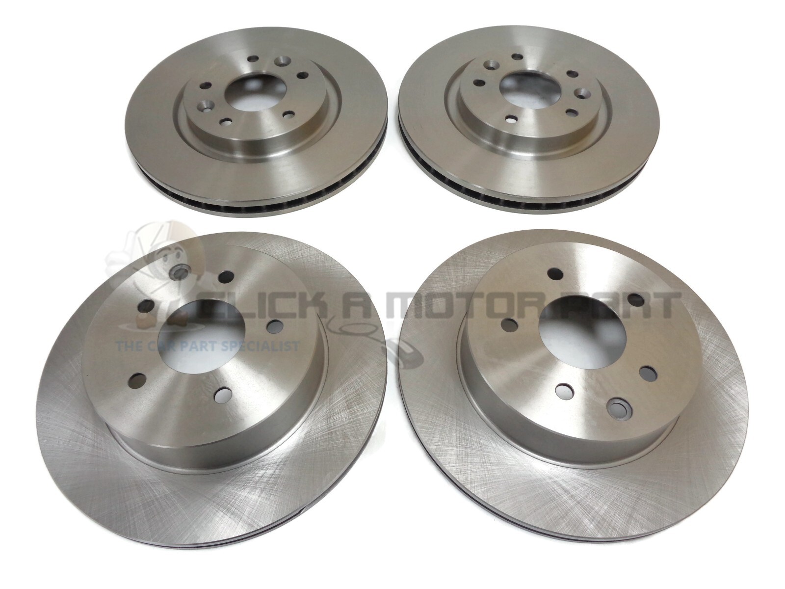 Front And Rear Brake Discs Set For Nissan Leaf 2014-2017 (Check Disc Size 296mm)