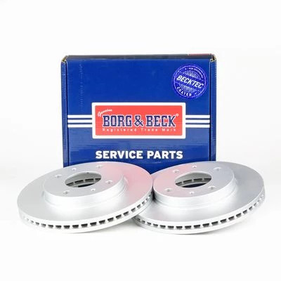 Borg & Beck BBD4347 Front Brake Discs Pair 257mm Vented Fits Hyundai Elantra