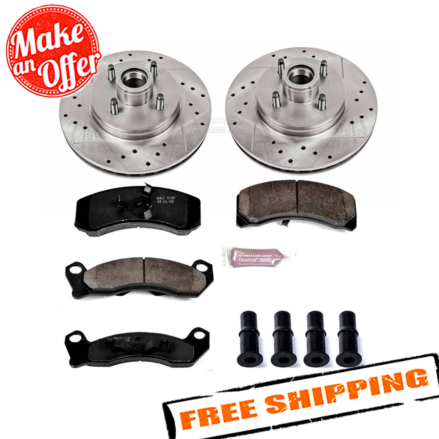 Power Stop K1279 1-Click Z23 Evolution Sport Brake Kit for 87-93 Ford Mustang