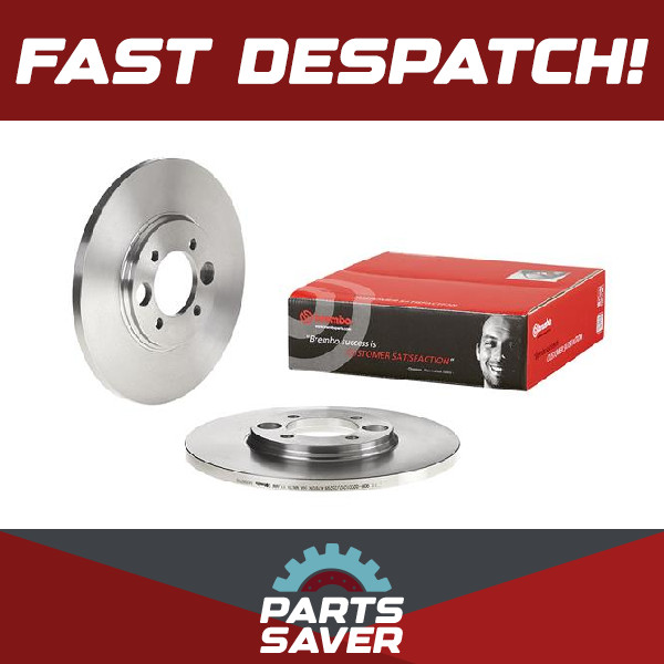 2x Brake Discs Pair Solid fits JAGUAR XJ 2.8 Rear 68 to 73 264mm Set Brembo New