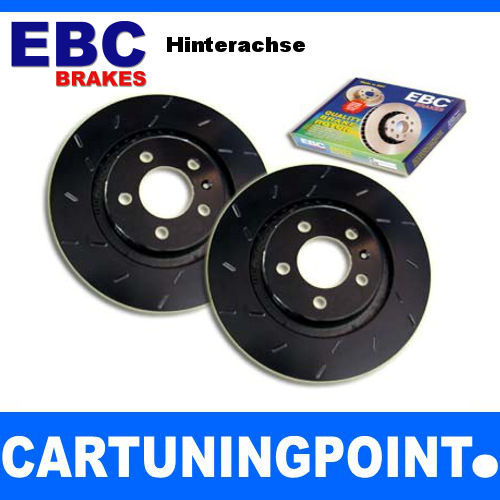 EBC Brake Discs Rear Black Dash for Seat Toledo 4 KG3 USR816