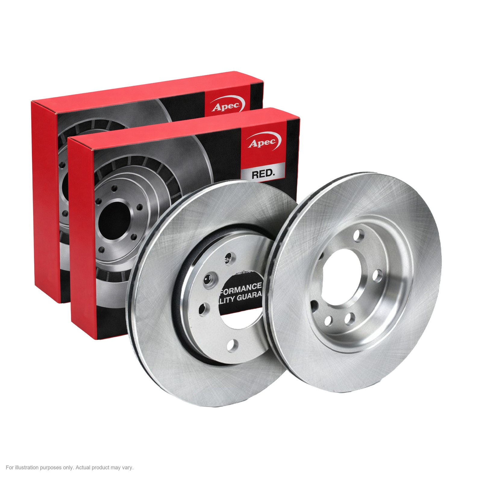 2x APEC Rear Brake Discs For VW CARAVELLE Mk VI 2.0 TSI 150kW/204HP/1984cc