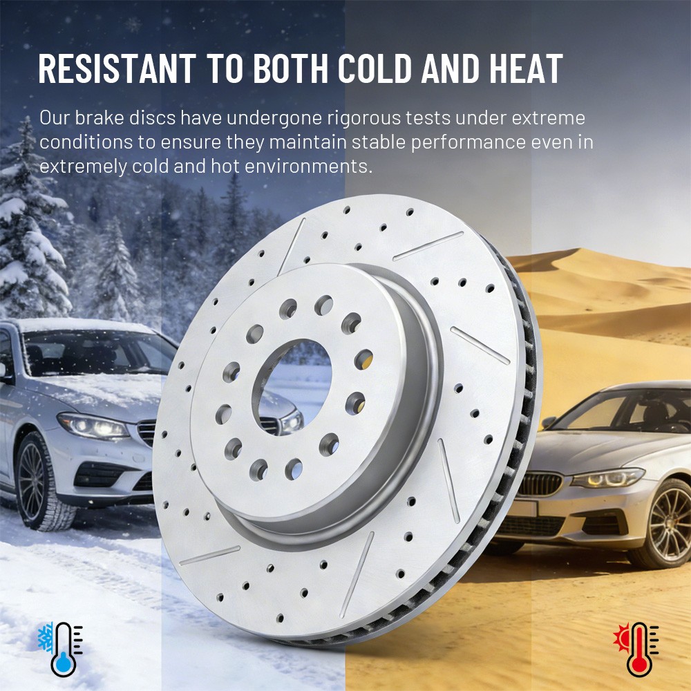 14.96” Front Drilled Slotted Brake Rotors for Dodge Durango Jeep Grand Cherokee