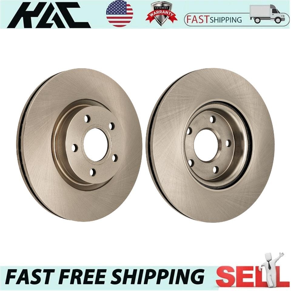 2X Front Vented Brake Rotors For Ford Escape 1.5T 17-19 1.6T 13-16 2.5L 13-19