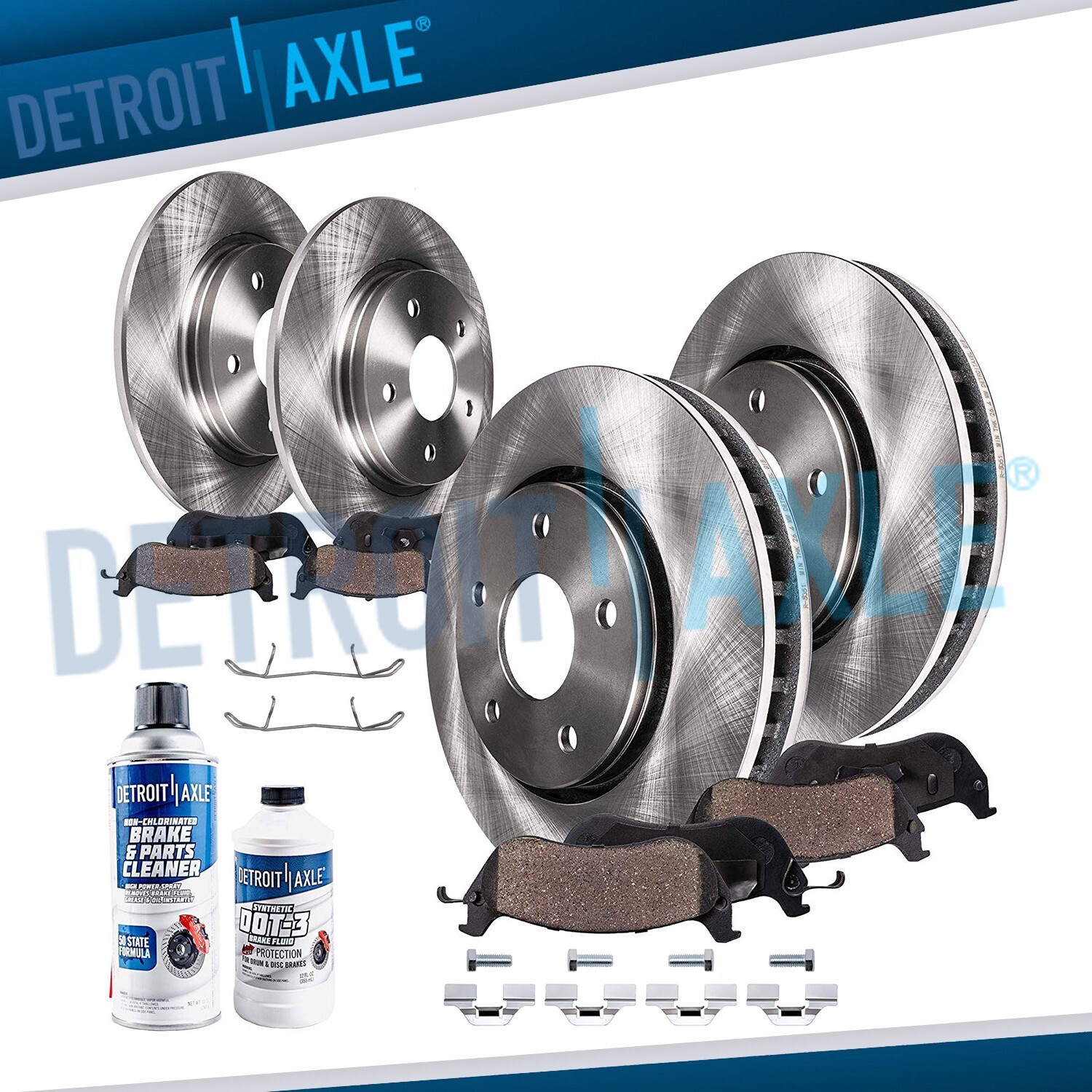 Front 288mm Rear 245mm Brake Rotor Ceramic Pad for 2002 2003 2004 VW Passat AWD