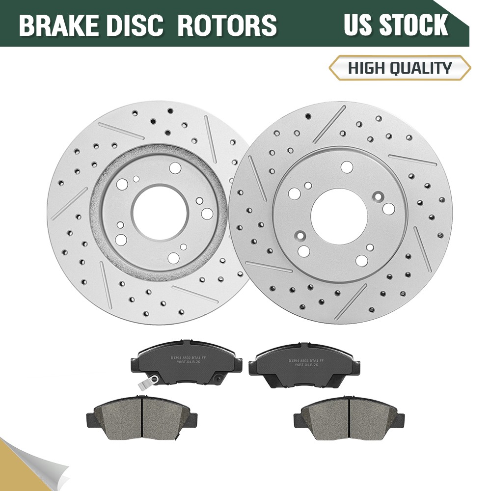 Front Brake Rotors And Ceramic Pads for 2011- 2014 2015 Honda CR-Z