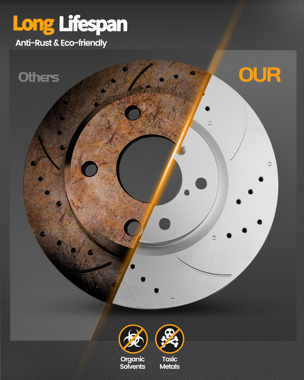 275mm Front Vented Brake Rotors Ceramic Brake Pads FOR PONTIAC VIBE 2003 – 2008
