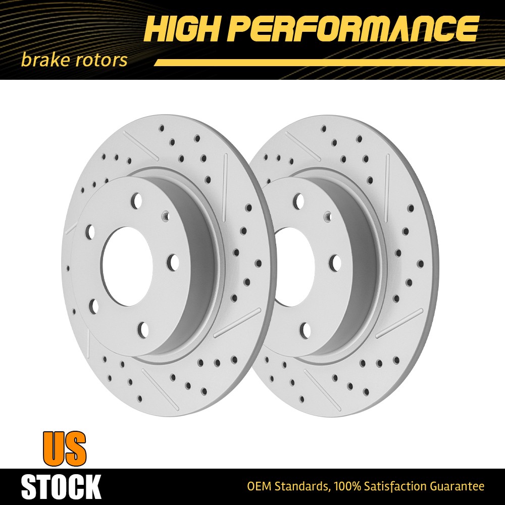 265mm Rear Drilled Disc Brake Rotors For Mazda 3 Sport CX-3 CX-30 Japan Built