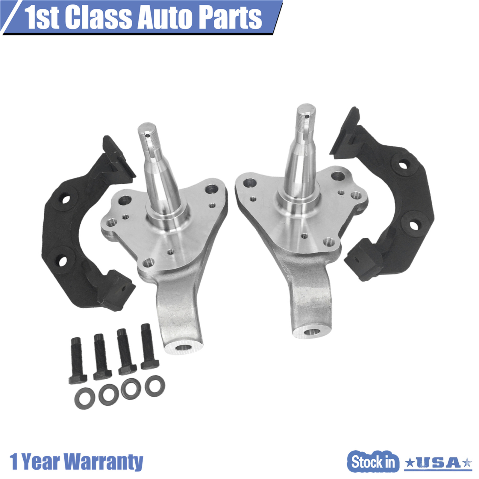 Pair Spindles&Caliper Brackets For 62-74 Mopar B E Body Chrysler Dodge Plymouth