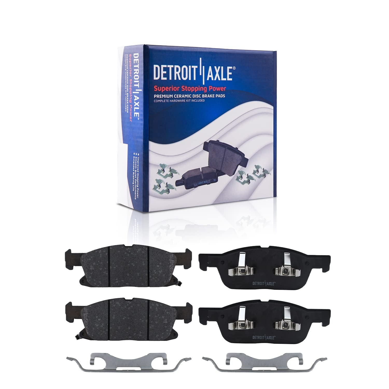 Front and SOLID Rear Drilled Rotors Brake Pads for Lincoln Nautilus Ford Edge