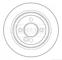 2x Brake Discs Pair Solid Rear 259mm BBD4627 Borg & Beck Set 34115030212 Quality