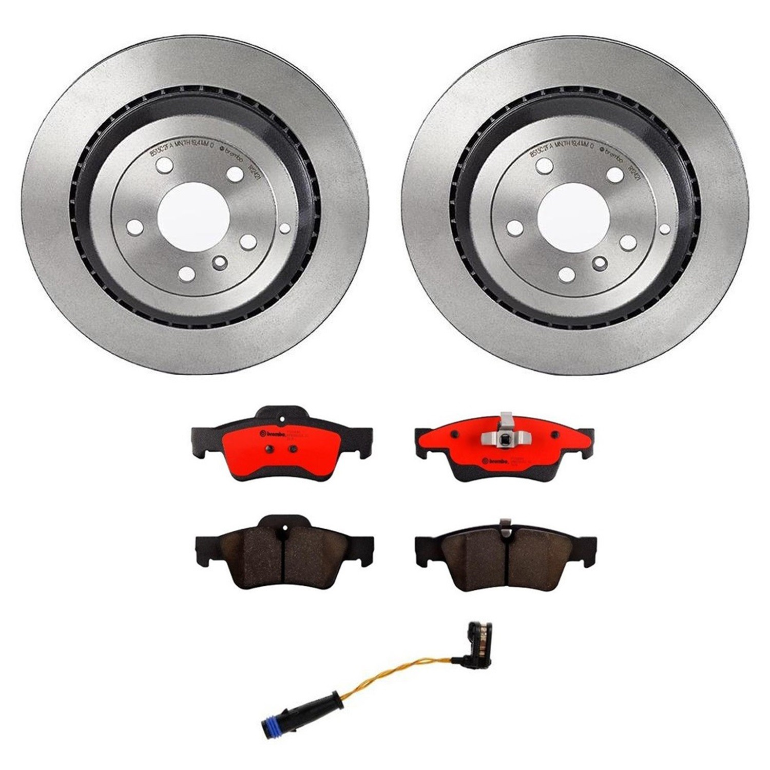Brembo Rear Brake Kit Ceramic Pad Disc Rotors Vented For Mercedes X164 W164 W251