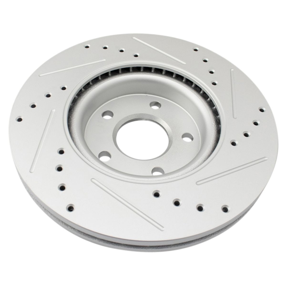 Front Performance Drilled Slotted G-Coated Disc Brake Rotor Pair New