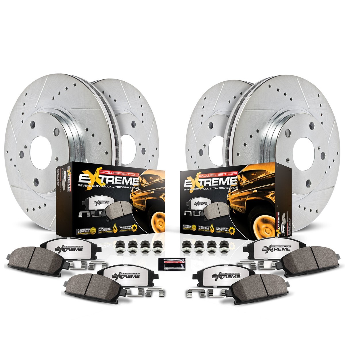 K8342-36 Powerstop Brake Disc and Pad Kits 4-Wheel Set Front & Rear for MB Van