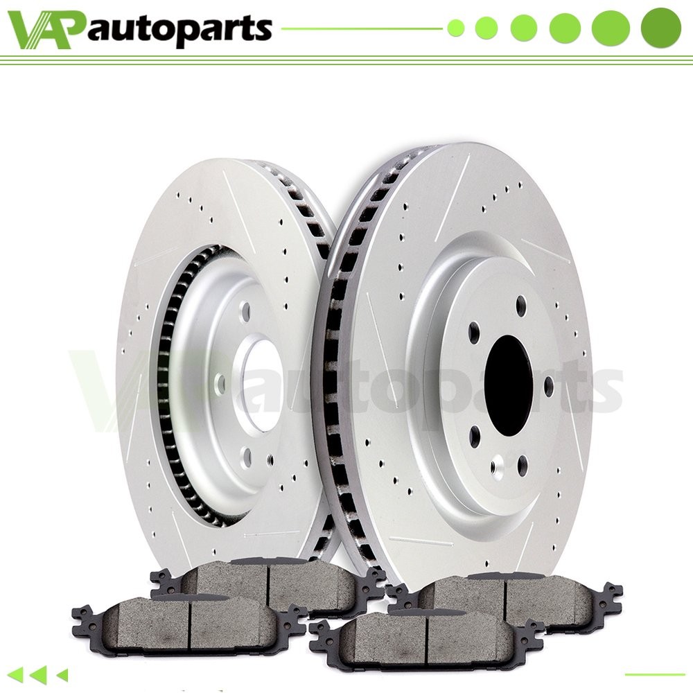 Drill Front Brake Pads And Rotors For Ford Explorer Lincoln MKS 3.5L 325mm