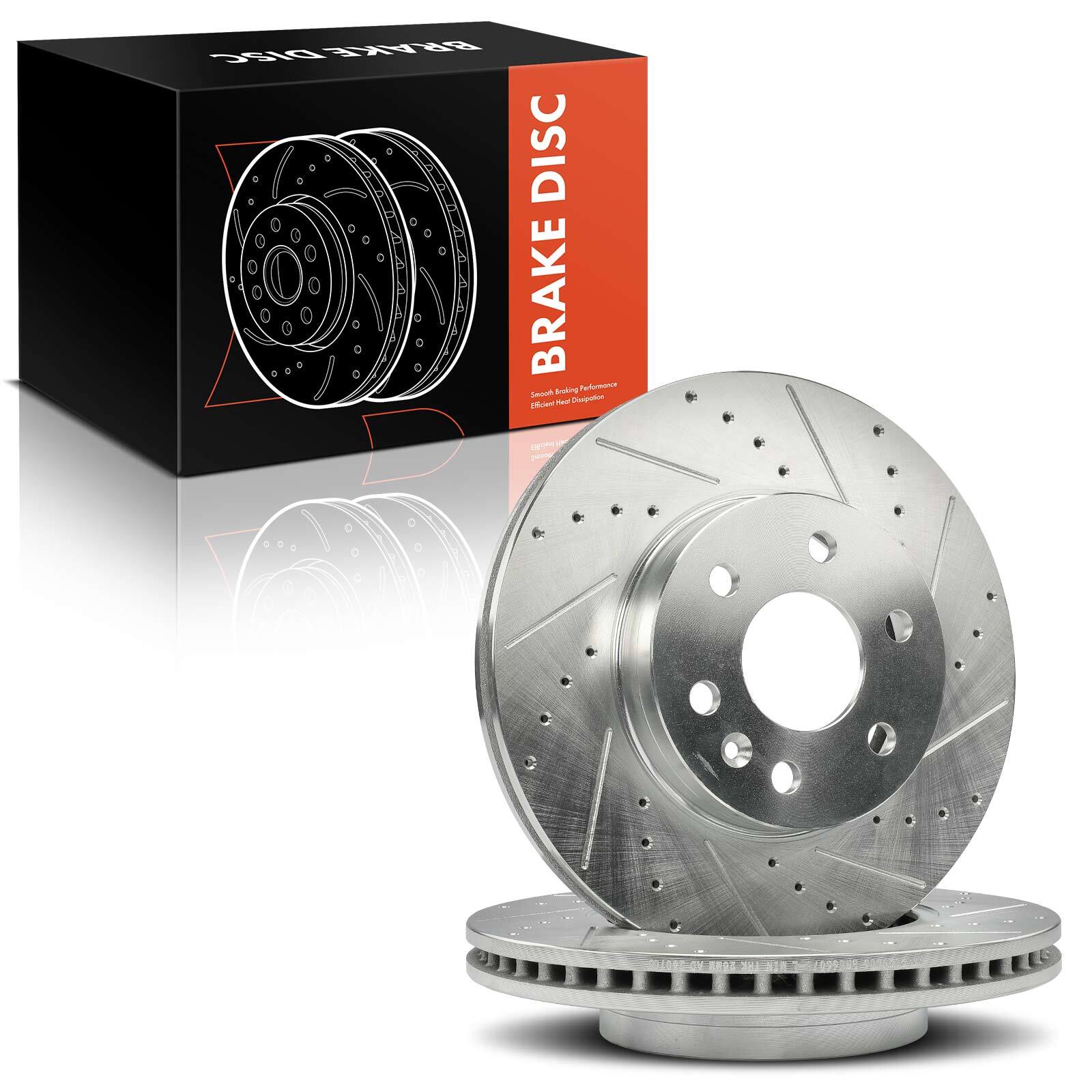 2x Front Side Drilled Brake Rotors for Chevrolet Colorado GMC Canyon 2015-2020