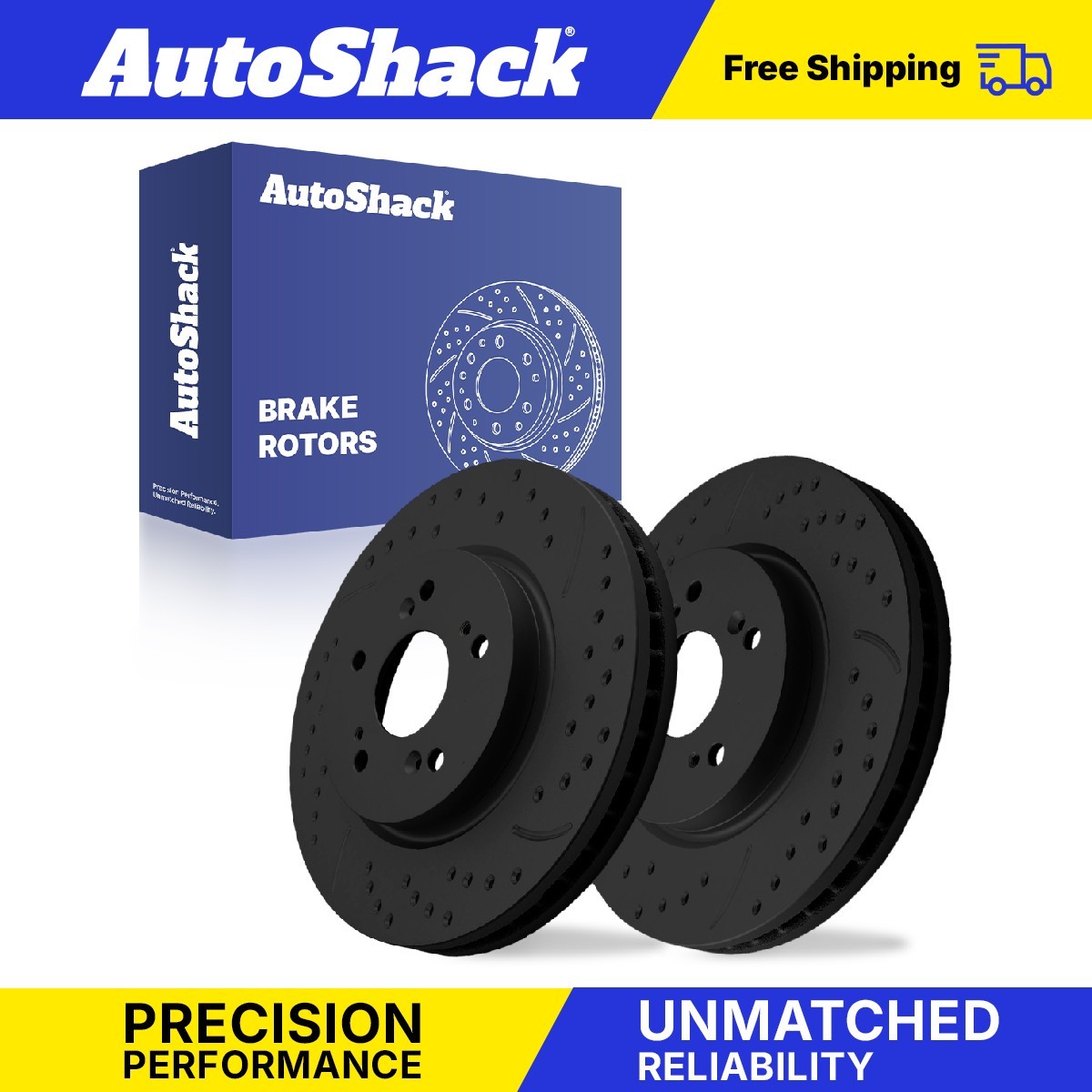 Front Drilled Slotted Brake Rotors Pair for Honda, CR-V 2007-2016