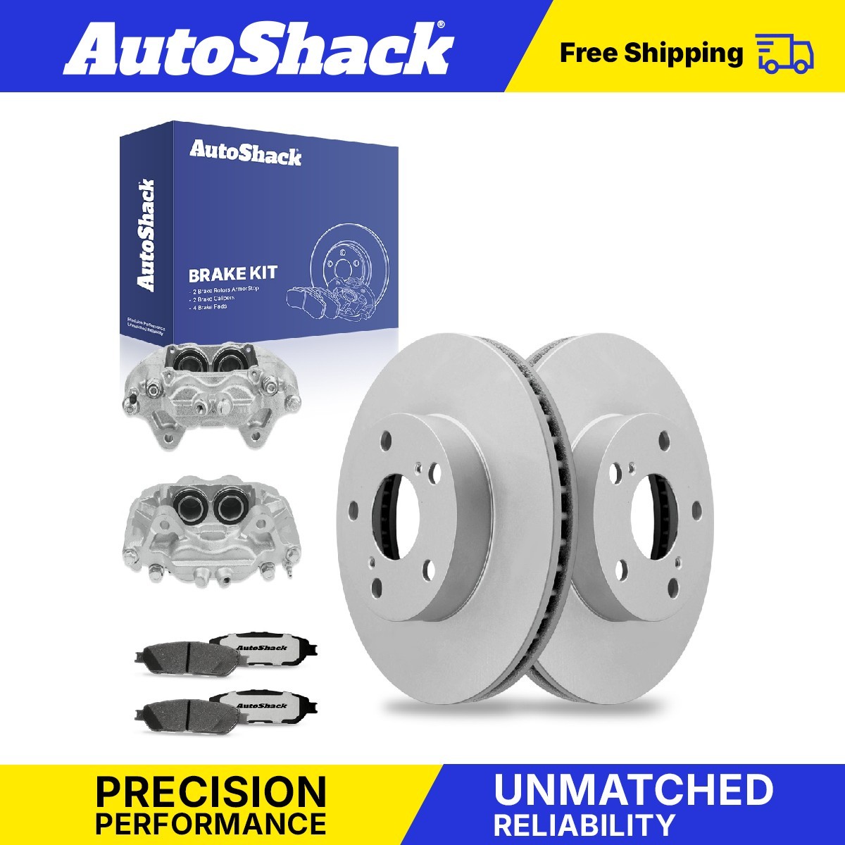 Front Brake Rotors Ceramic Pads Calipers for 2005-2015 Toyota Tacoma 4.0L