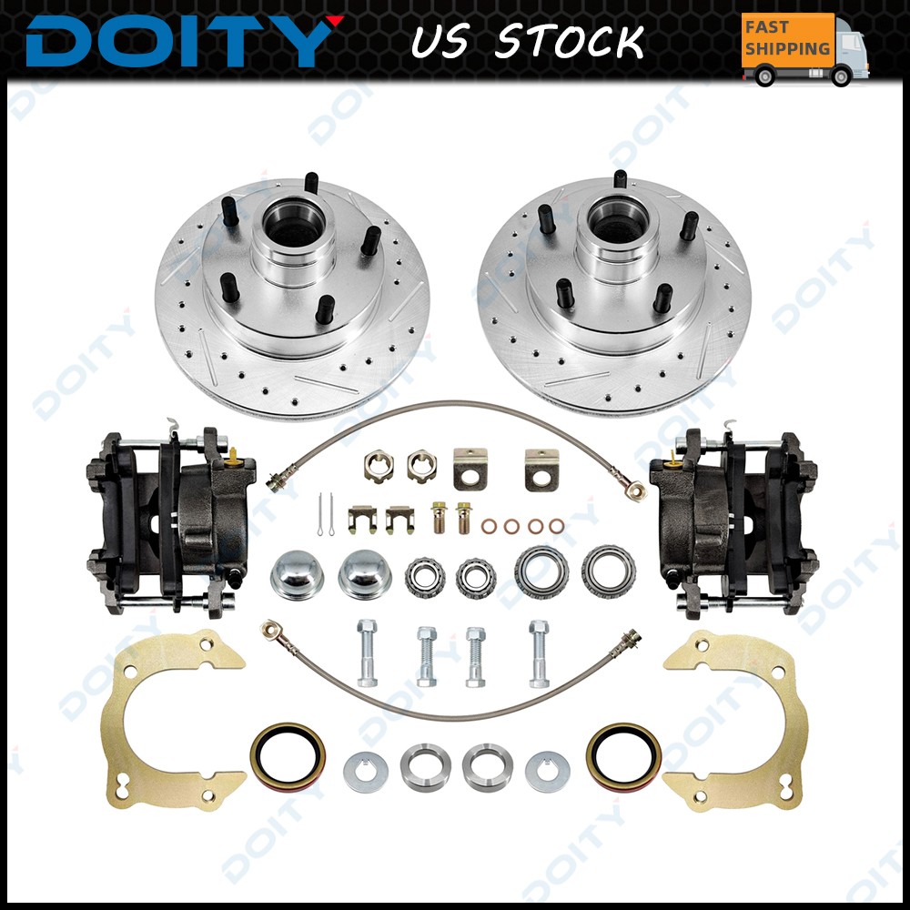 For 1949 1950-1954 Classic Cars 9.25″ Metric Disc Brake Kit, 5×4.5″ Bolt Pattern