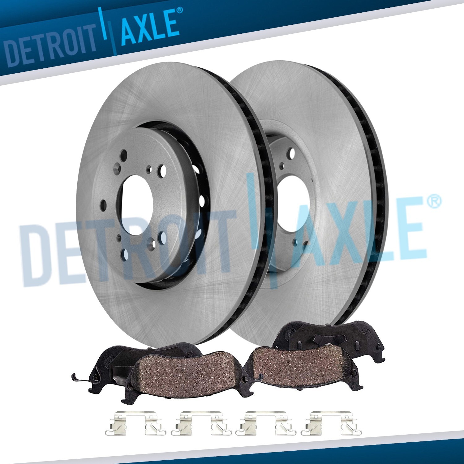 262mm Front Disc Brake Rotors and Ceramic Brake Pads Kit for 2015-2020 Honda Fit