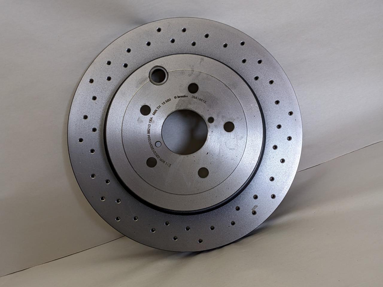 OEM Brembo 2008-2017 Subaru Rear Left Right Brake Disc Rotor 18mm 09A1981X
