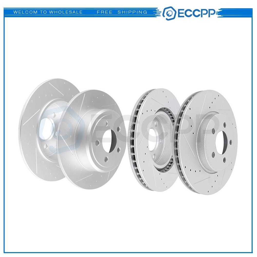 Front and Rear Brake Rotors Discs For Dodge Challenger Charger 2009 – 2018