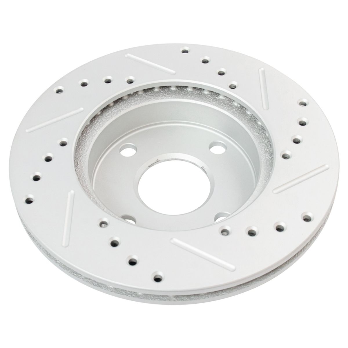 Performance Brake Rotor Drilled Slotted Zinc & Posi Ceramic Pad Front & Rear Kit