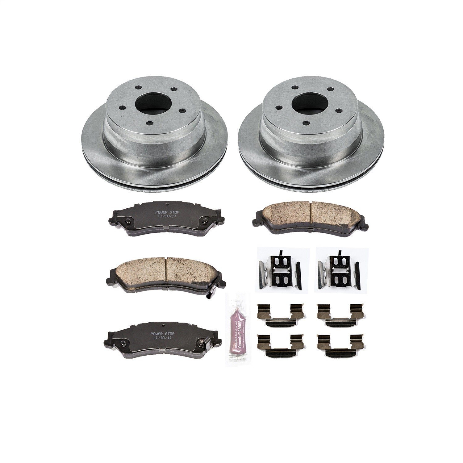 Powerstop Koe2003 Oe Stock Replacement Low-Dust Ceramic Brake Pad And Rotor Kit