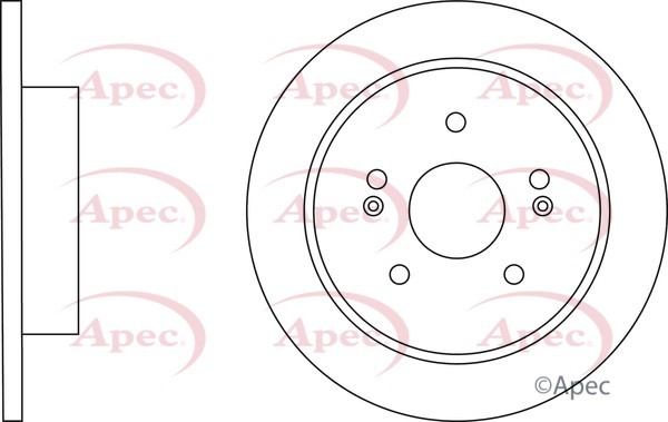 2x Apec Red Rear Brake Discs 284mm Fits Ssangyong Korando 4840134100