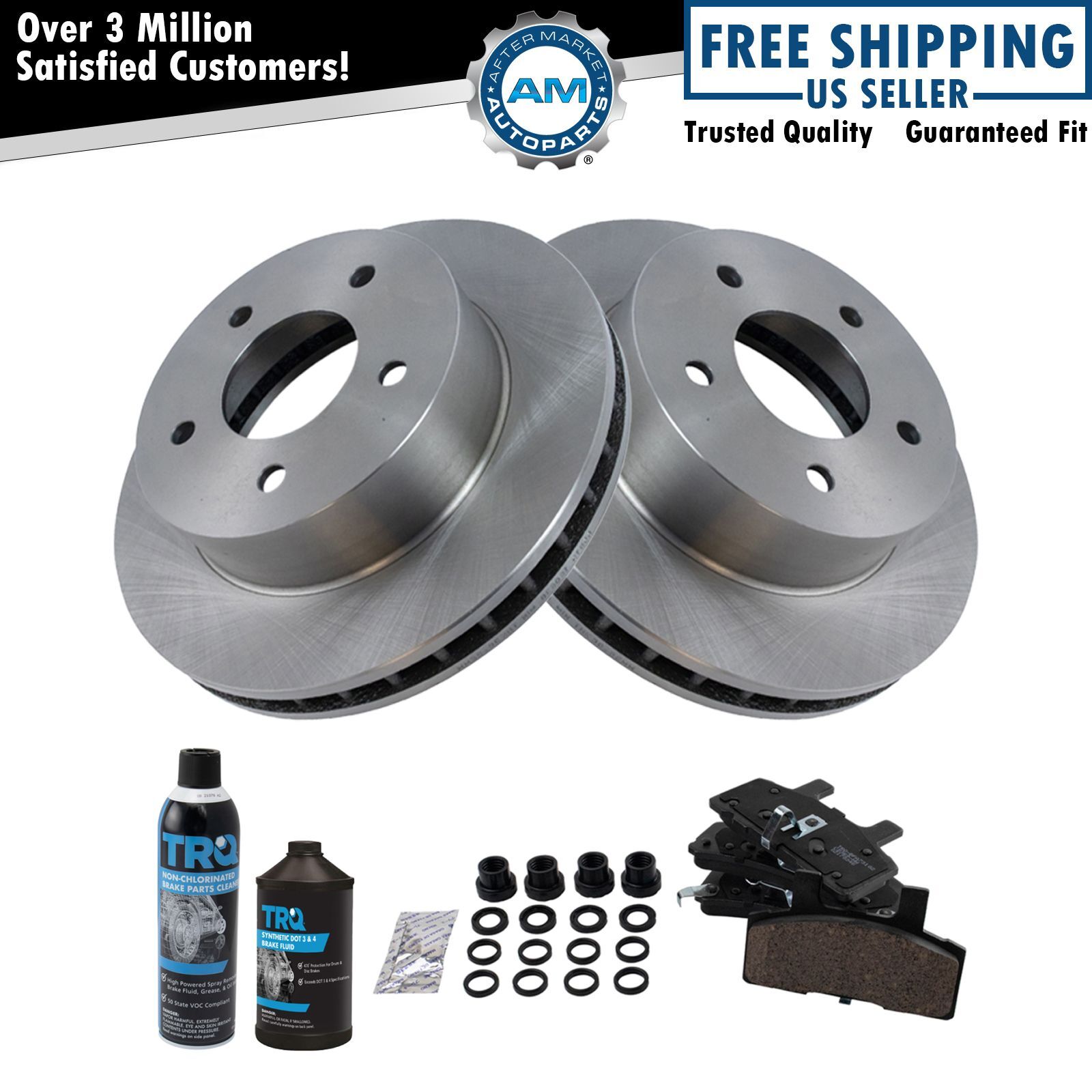 Rotor & Brake Pad Ceramic Front Left Right Kit w/Chemicals for Astro Safari