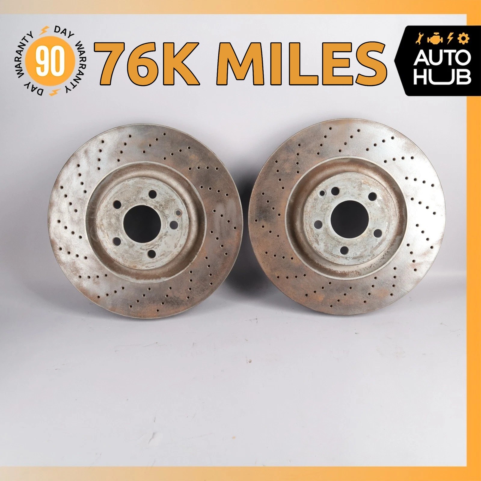 Mercedes R230 SL55 SL65 AMG SL600 CL550 Front Brake Rotors 2304210712 OEM 76k