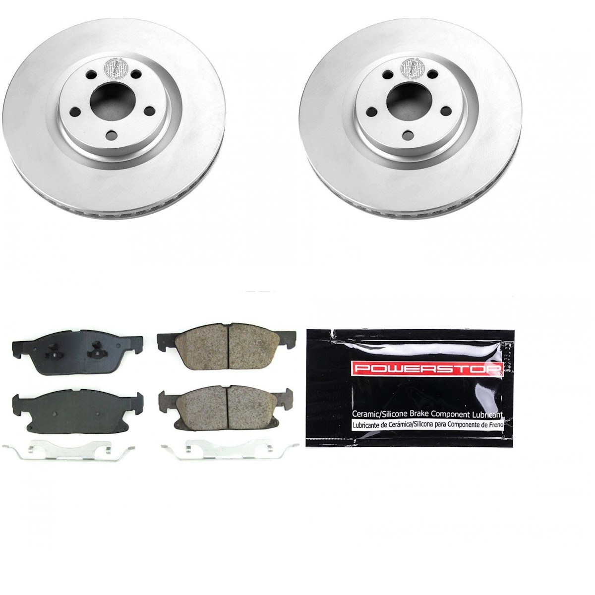 Powerstop Front 2 Wheel 316mm Discs & Pads Kit for 2017-2020 Lincoln Continental