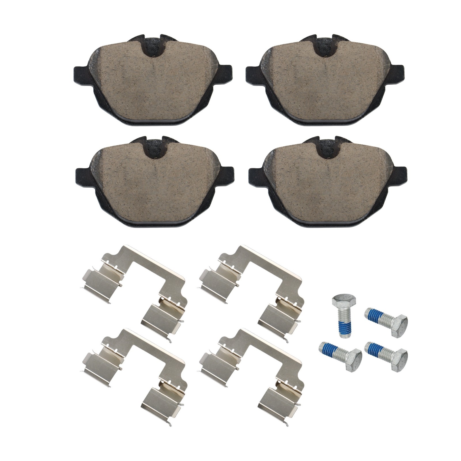 LABLT Rear Disc Brake Rotor & Ceramic Brake Pad 6Pcs For BMW 535d 535i xDrive