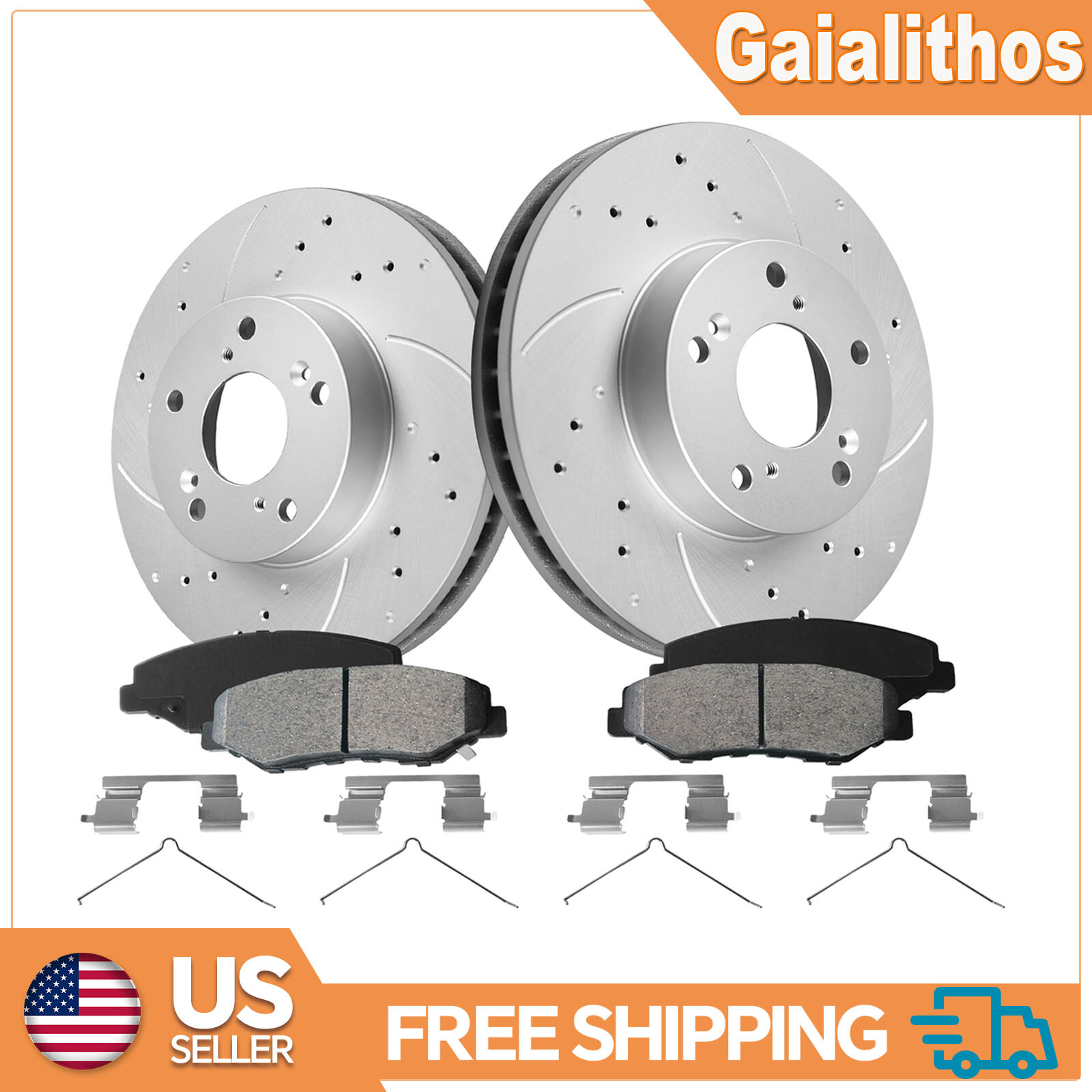 Front Brake Rotors & Pads for 2002 2003 2004 Honda CR-V 2.4L