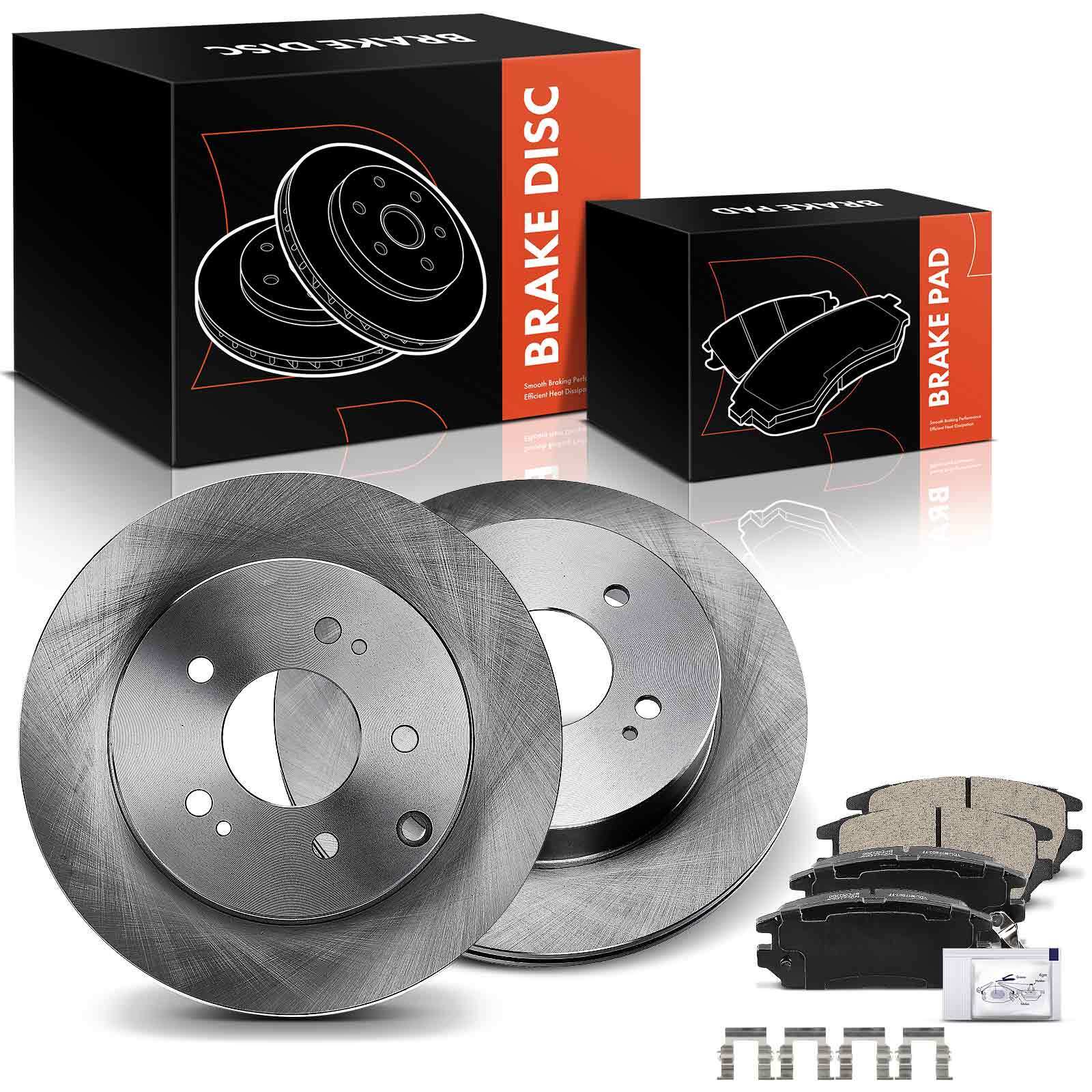 6x Rear Disc Brake Rotors + Brake Pads for Mitsubishi Eclipse 2006-2012 Galant