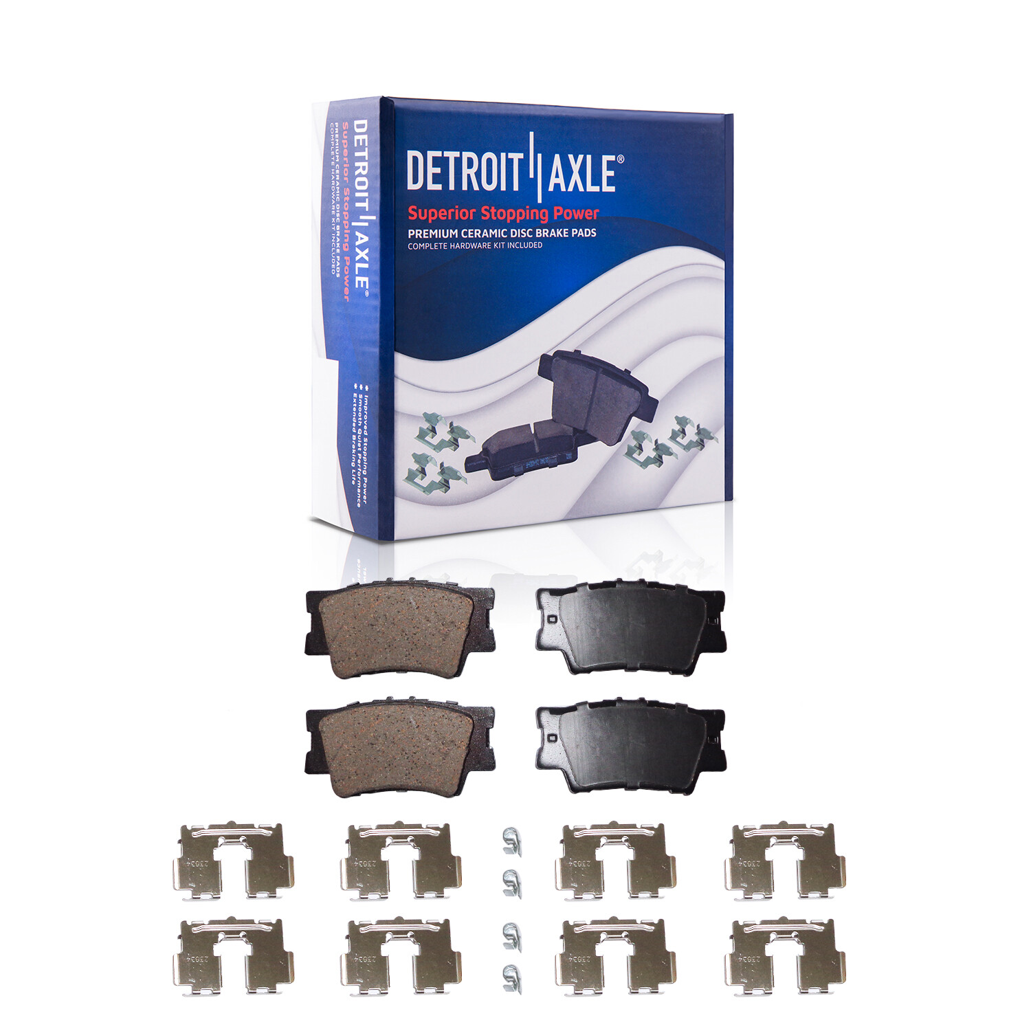 Rear Disc Rotors + Calipers Ceramic Brake Pads for 2010 2011 2012 Lexus HS250h