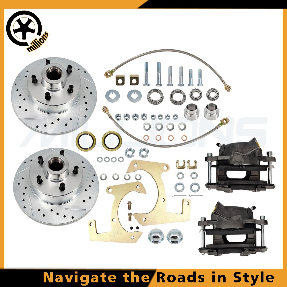 Front Deluxe Disc Brake Kit For 1948-1956 Ford F100 Half Ton Truck 5×4.5″