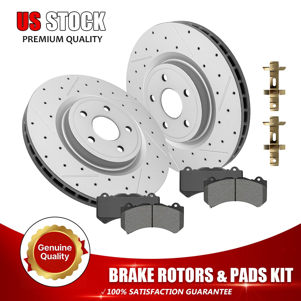 Front Brake Rotors Ceramic Pads For 2012-2020 Jeep Grand Cherokee Dodge Durango