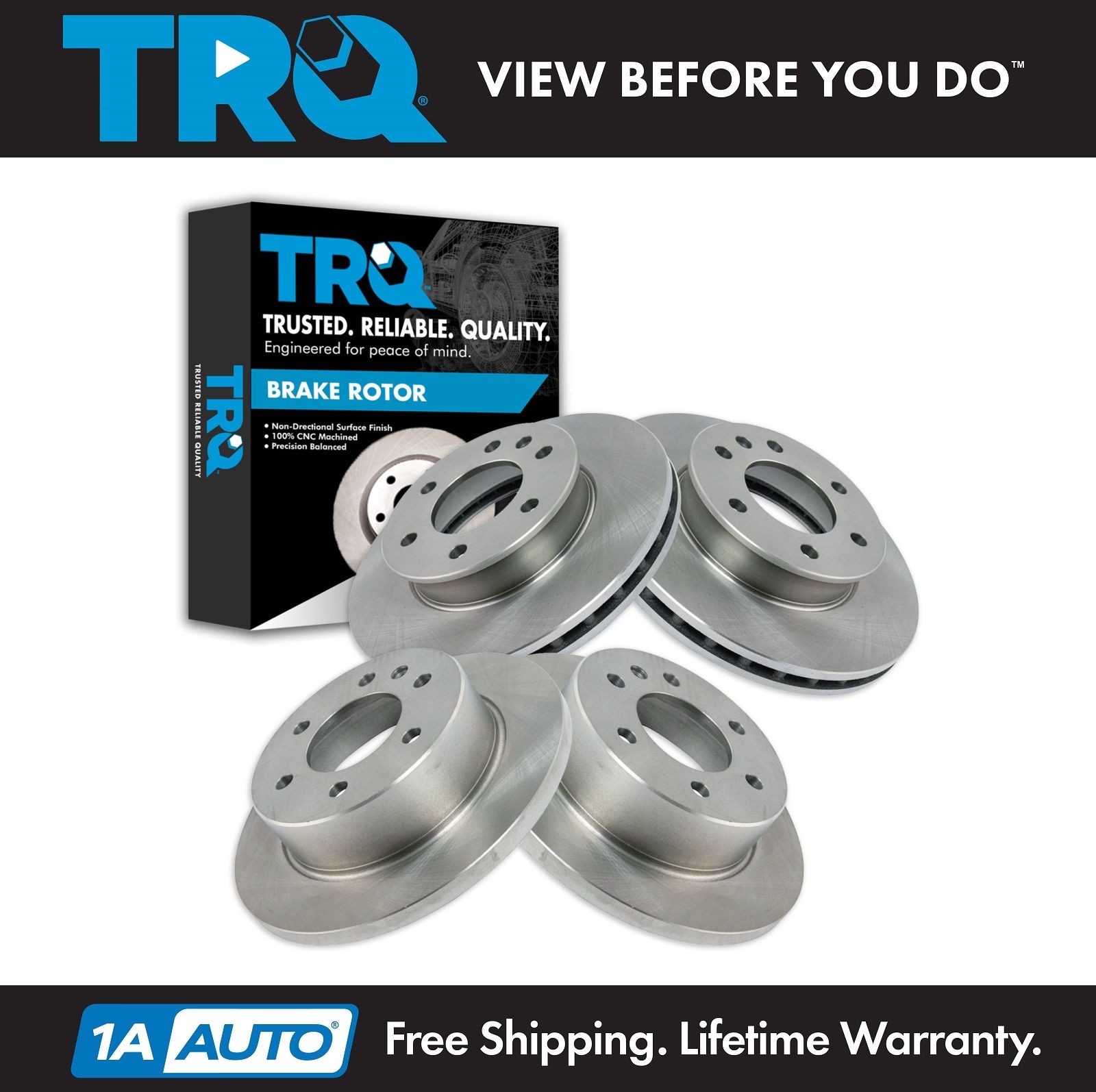 TRQ Brake Rotor Set Fits 07-18 Sprinter 2500 Sprinter 3500