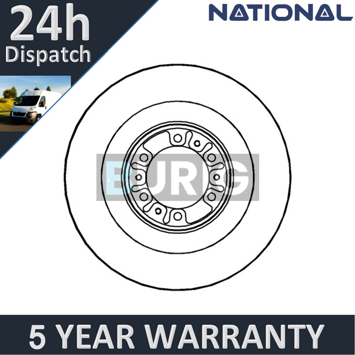Fits Mitsubishi L200 Challenger / Shogun Sport Burig Front Brake Disc #1