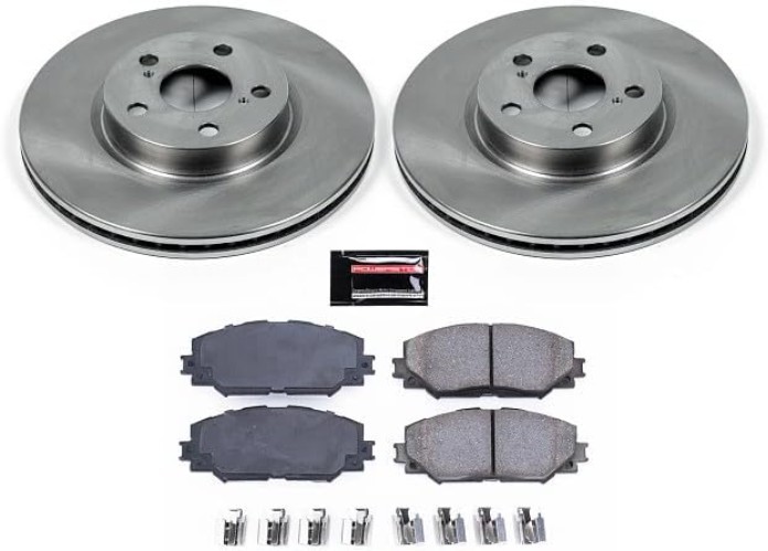 Front Brake Kit with Low-Dust Z17 Pads & Smooth Rotors for Select Toyota Models