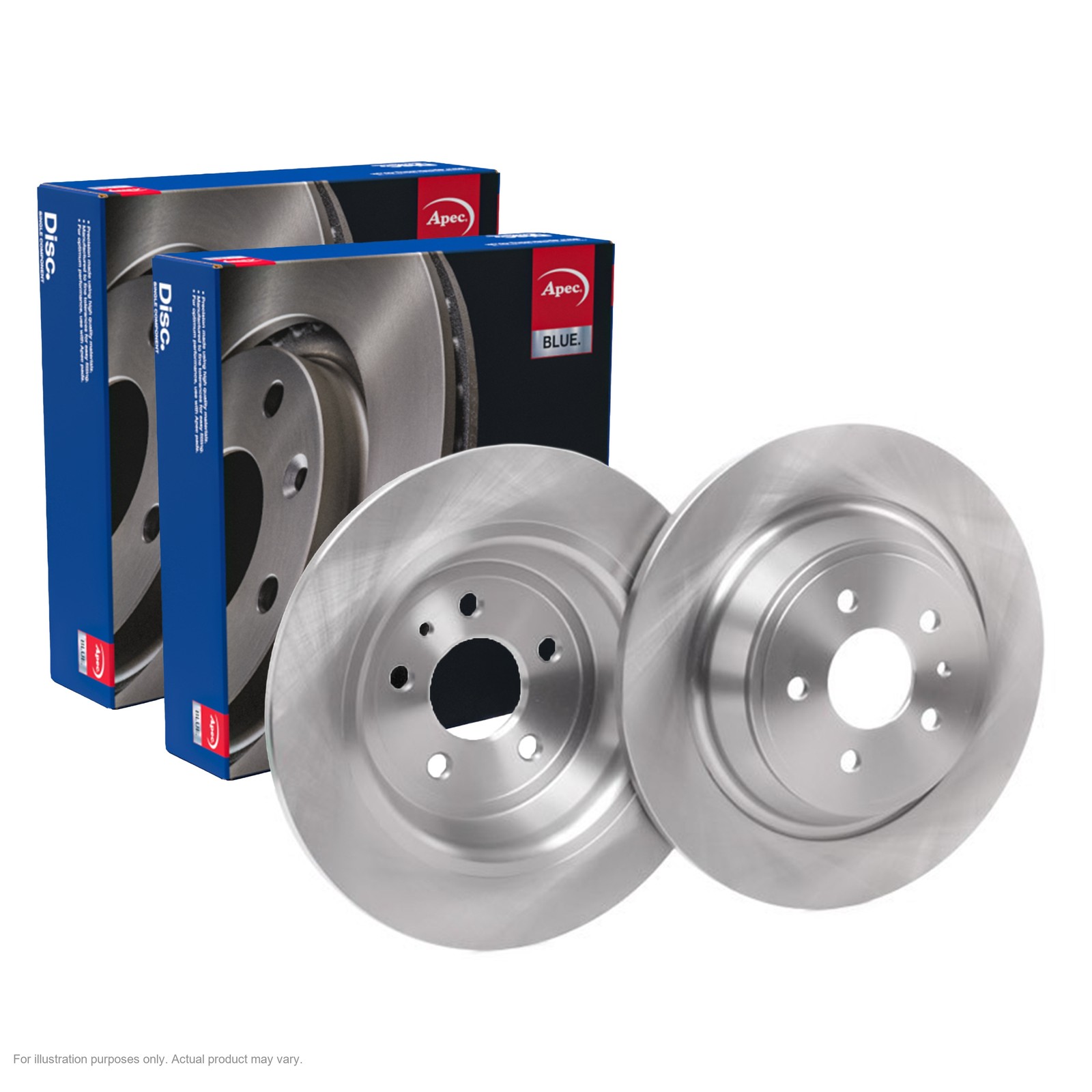 2X APEC Rear Brake Discs for FORD KUGA II 2013-19 316mm Solid SDK7367
