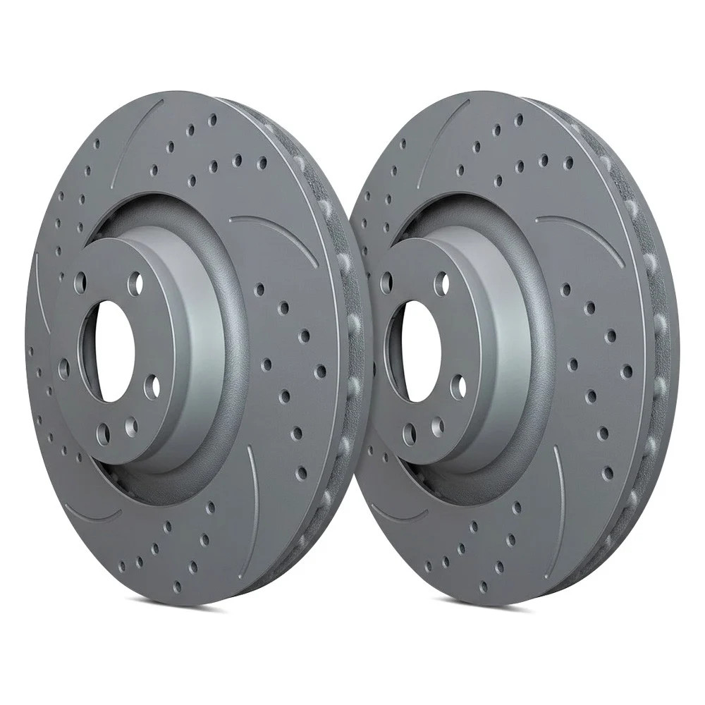 For Subaru Impreza 17-20 Brake Rotors Double Double Drilled & Slotted 1-Piece