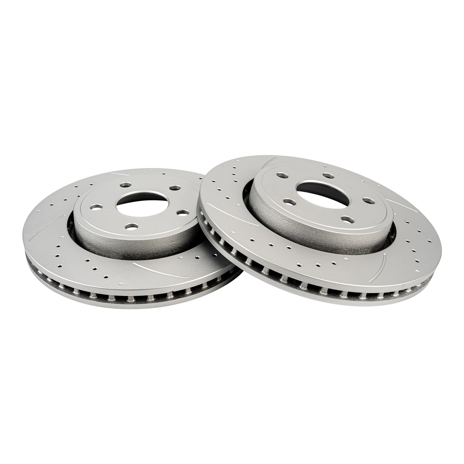 2x Front Vented Drilled Slotted Zinc Brake Rotors For 2006-2010 Jeep Commander