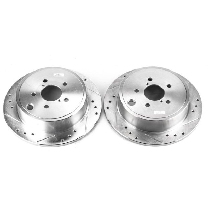 Power Stop Evolution Drilled & Slotted Rear Rotors for Subaru BRZ & Impreza
