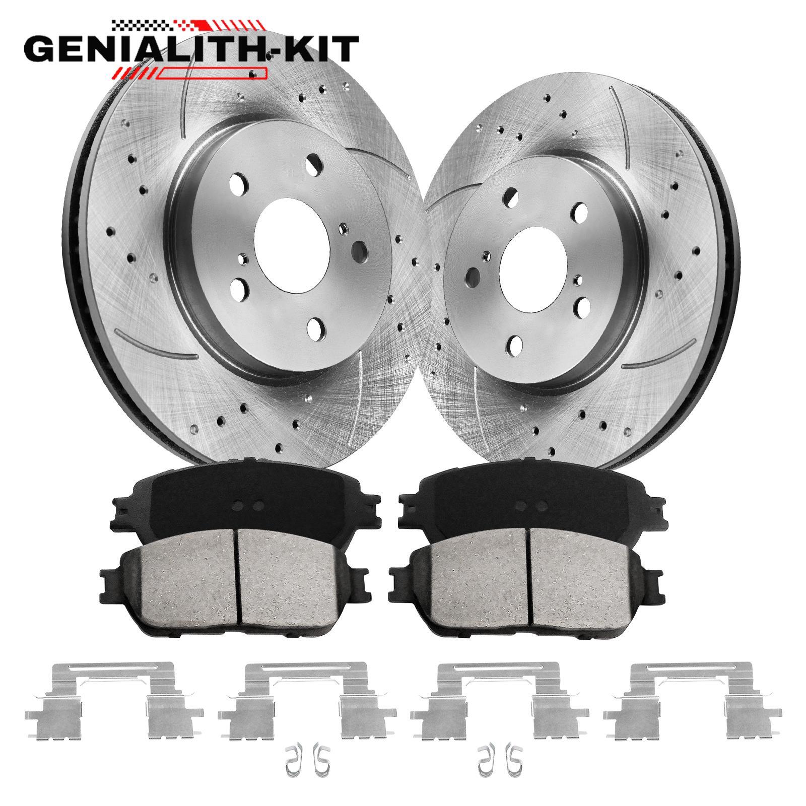 Front Drilled Rotors + Brake Pads for Toyota Camry Avalon Sienna Solara ES300